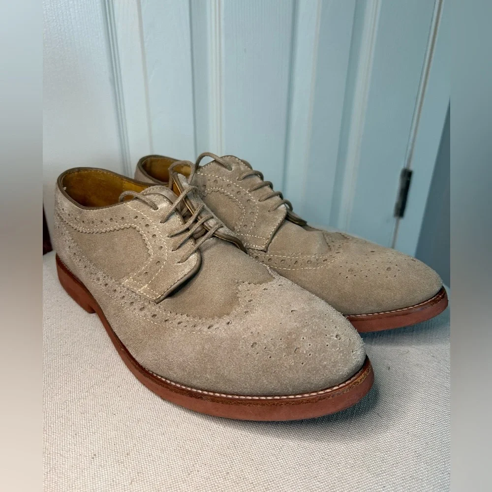 Mercanti Florentini Suede Wingtip Oxford Driving Dress Shoe Size 11